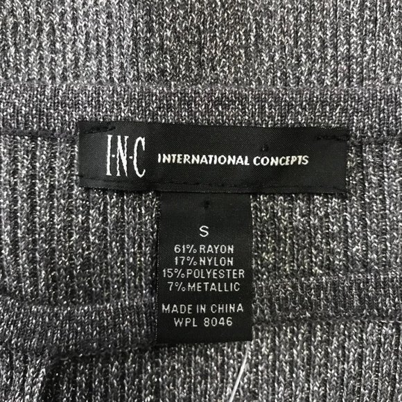 INC Women's Keyhole Knit Sweater in Gray Metallic - Size Small (NWT) - Picture 3 of 6